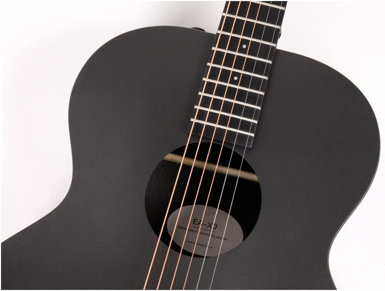 Enya EA-X0 41" HPL Spruce & KOA Acoustic Electric Guitar - Pickup/Eq - Black image number 5