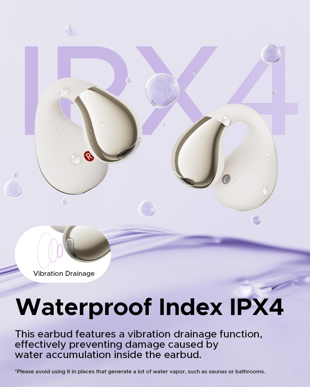 TRUEFREE B1 Open Ear Wireless Earbuds，Clip on Bluetooth 5.4 Headphones with Dynamic Bass, 4 Mics for Clear Calls, Dual Connection, Lightweight & Secure Fit, Ideal for Sports & Workouts, APP Control image number 4