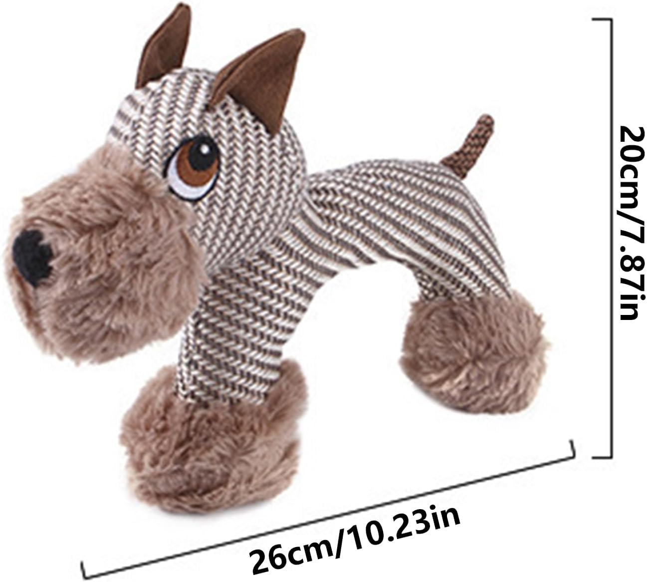 Dog Stuffed Animals Chew Toy, Self Play Pet Squeeze Toy, Interactive Dog Teeth Cleaning Toy for All Breed Dogs/203 image number 5