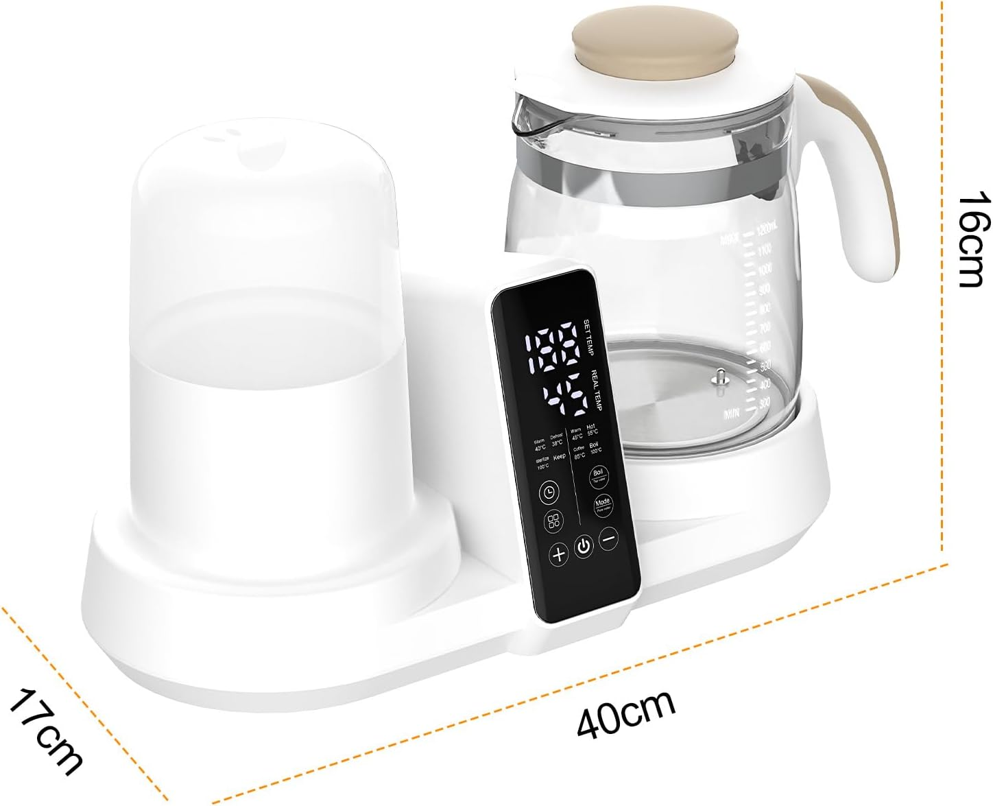 Baby Bottle Warmer, 8-In-1 Portable Instant Baby Milk Warmer with 24H Keep Warm, with Thaw, Sterili-Zing, Heat Baby Food Jars for Breastmilk, Formula, Tea, Coffee image number 3