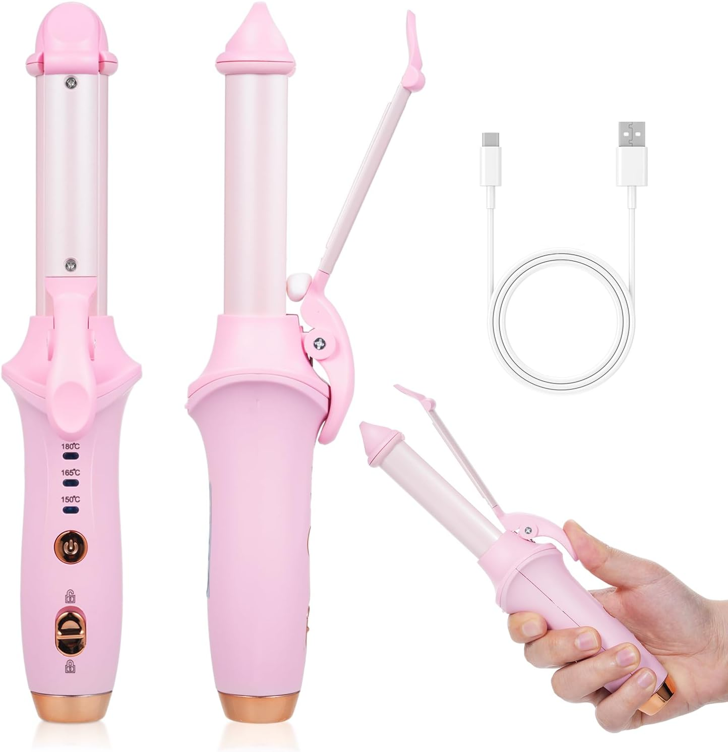 MEFESE Wireless Curling Iron Rechargeable Models Clipboard Home Hair Straight Curling Dual-Use Portable Curling Iron