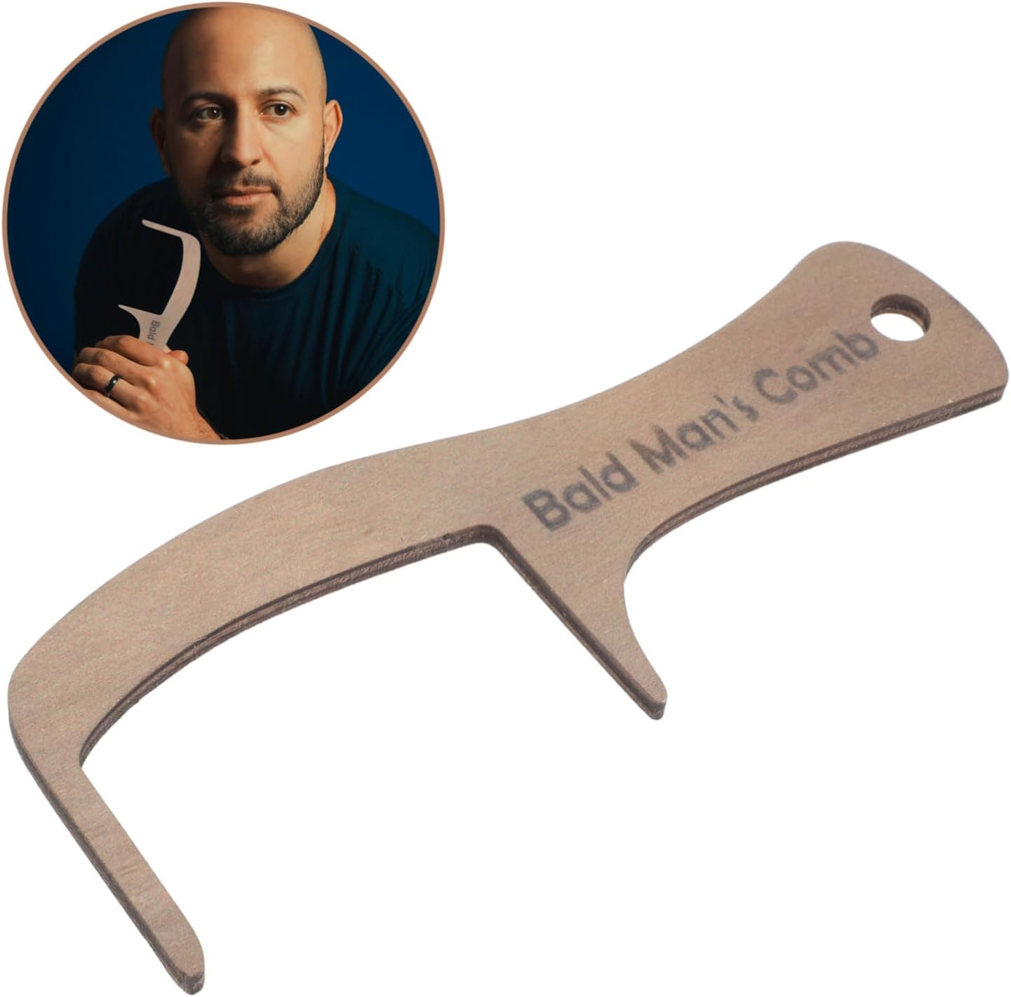 OSOLADY Funny for Unique Grooming Tool for Hair Loss No Teeth Brush Valentine Day for Men for Hair Types image number 2