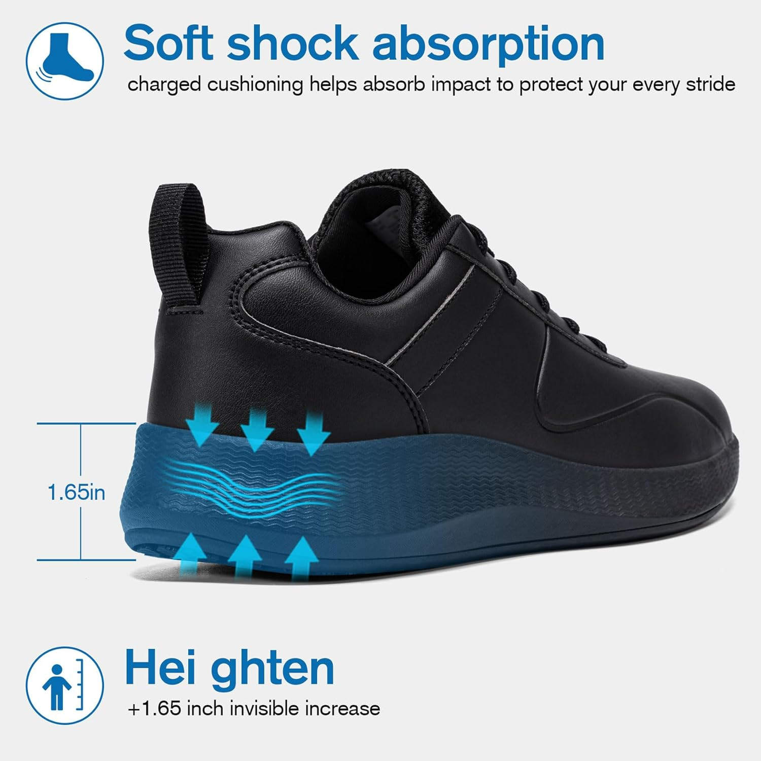 Taquco Non Slip Work Shoes for Women Food Service Lightweight Waterproof Kitchen Chef Shoe Restaurant Walking Sneakers Nursing Slip Resistant Footwear, Black image number 3