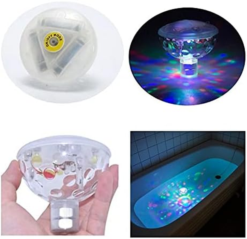 Tophomer Floating Underwater Light Waterproof Disco Bath Lights with 5 Lighting Modes for Fountain Swimming Pool Bars Bathtub Party image number 3