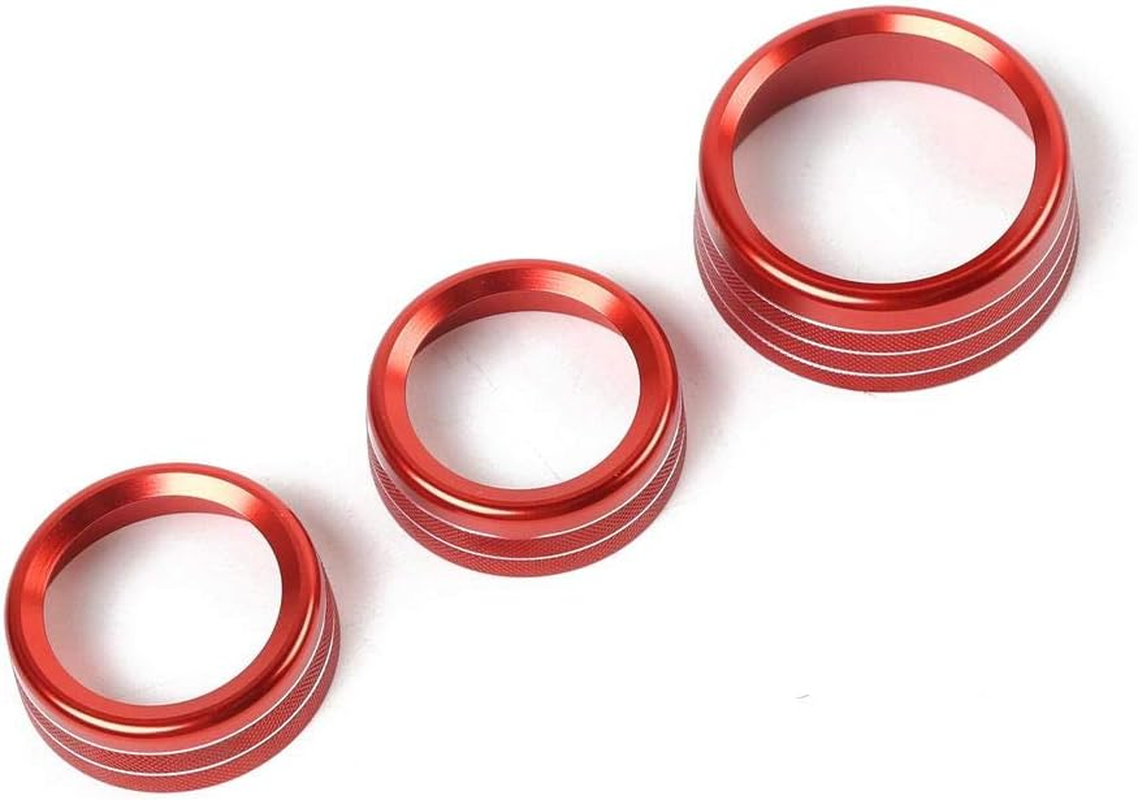 Voodonala Air Conditioner Switch CD Button Knob for Dodge Challenger 2015-2024 Charger Chrysler 300 300S 2015-2019, for Ram 2013-2018 (Aluminum Alloy Red) - Blue image number 5