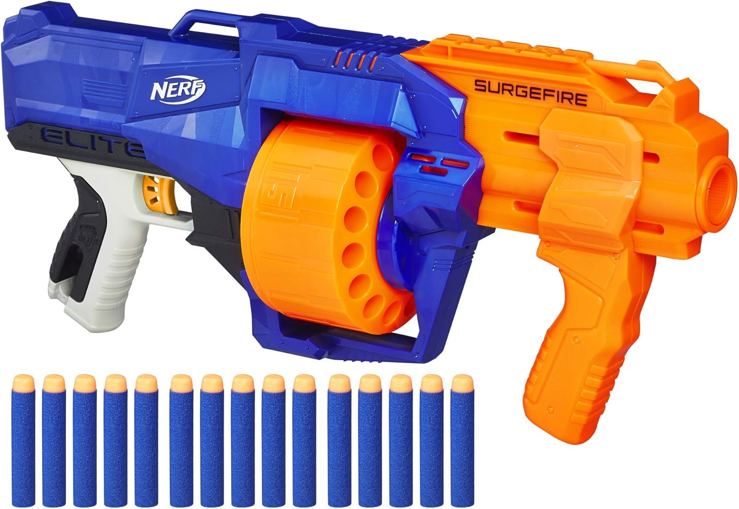 Nerf N-Strike Elite Surgefire Toy Blaster with Drum Magazine in Recyclable Packaging image number 6