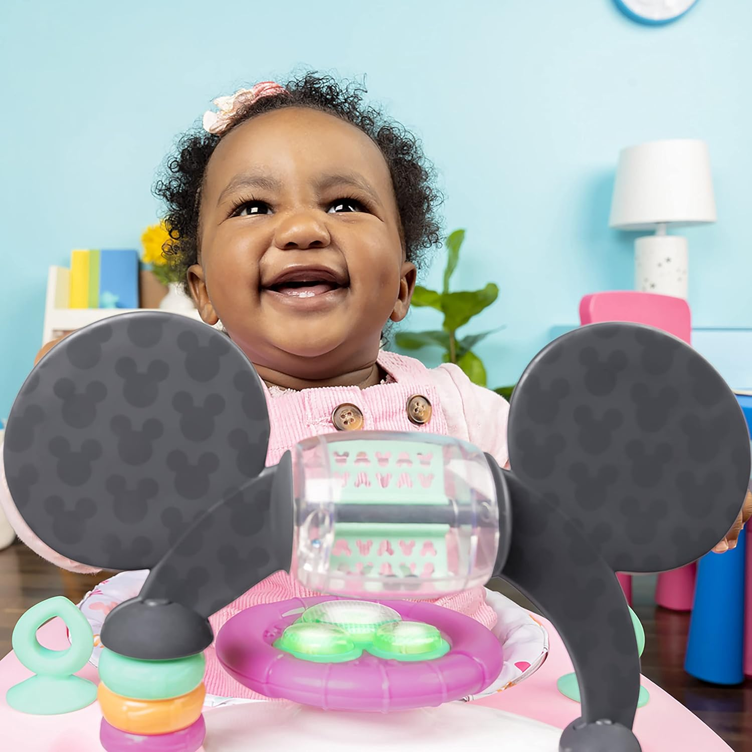 Bright Starts Disney Baby Minnie Mouse Forever Besties 2-In-1 Baby Activity Walker - Easy Fold Frame and Removable -Toy Station, 6 Months and Up image number 1