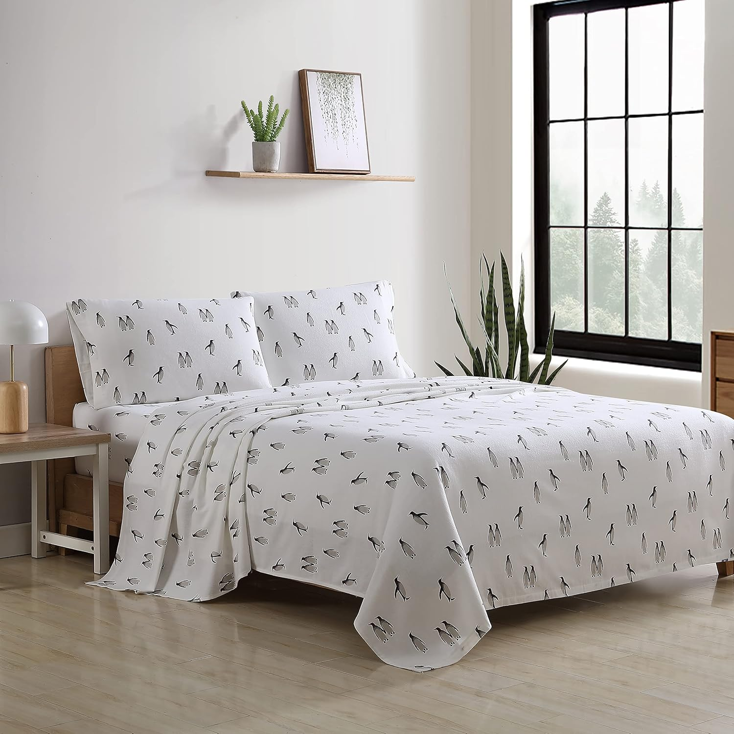 Eddie Bauer - Full Sheets, Cotton Flannel Bedding Set, 4Pieces, Brushed for Extra Softness, Cozy Home Decor (Rookeries, Full) image number 3