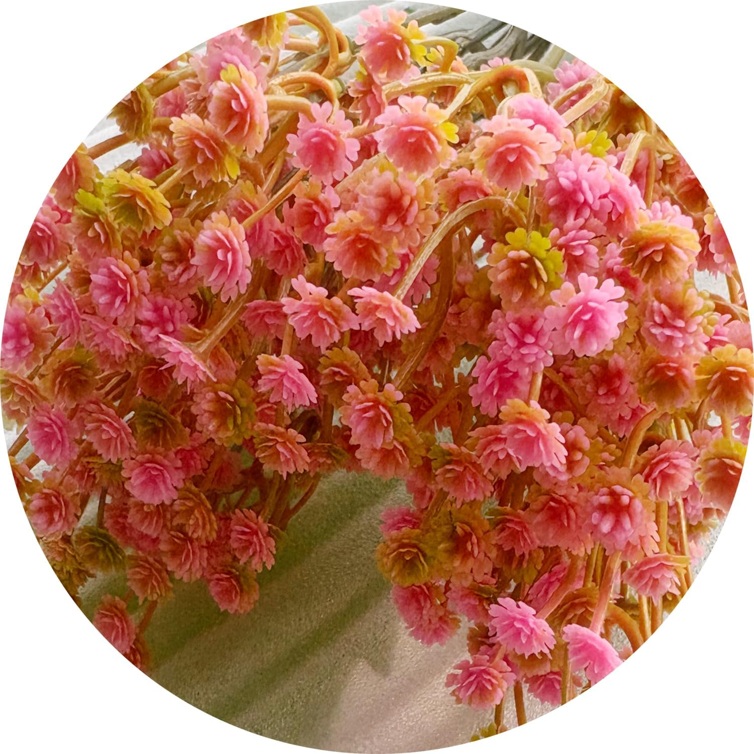 15 PCS Babys Breath Artificial Flowers Gypsophila Paniculata Faux Plant for DIY Centerpieces Wedding Party Floral Arrangement Home Decorations (Small Petals,Pink) - Purple image number 3