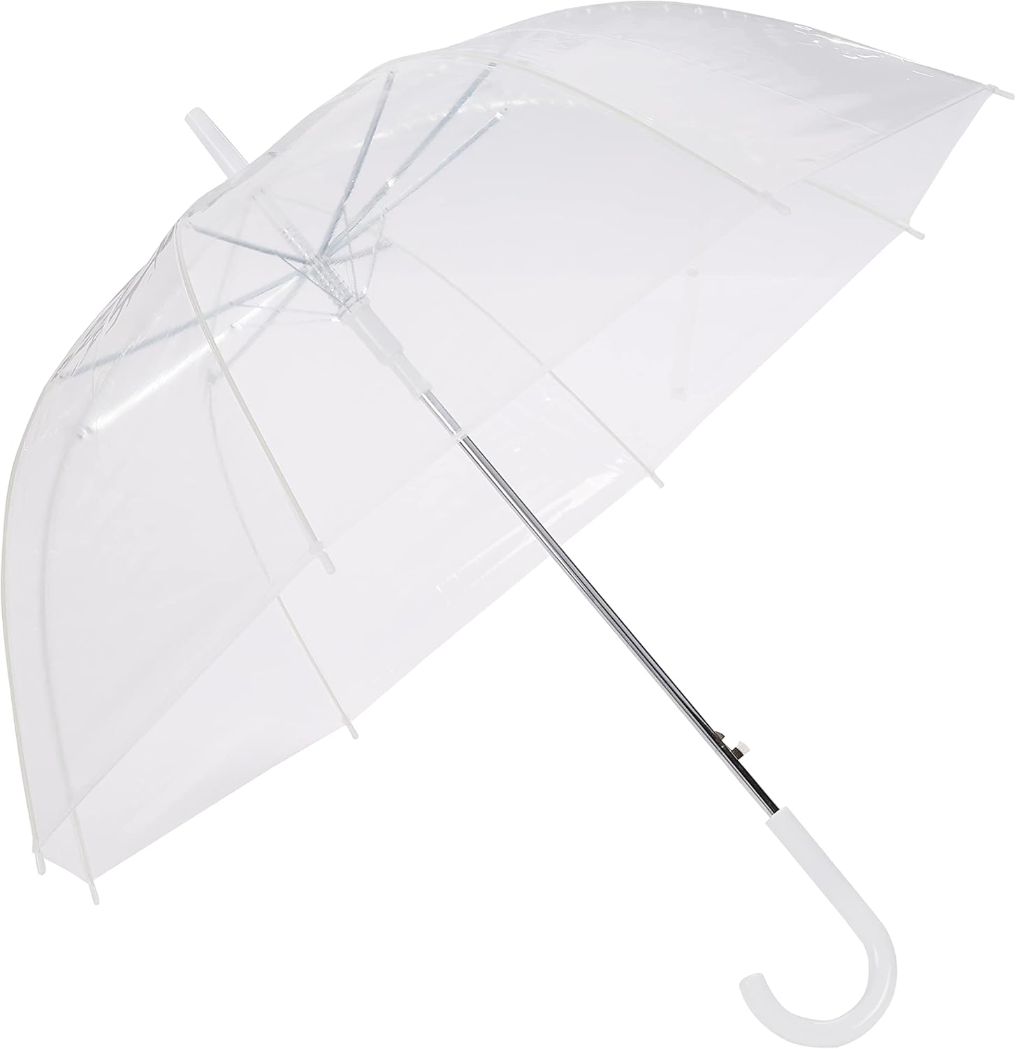 Amazon Basics Compact Clear Travel Umbrella 88Cm - Windproof - Lightweight Folding with Automatic Open Close image number 1