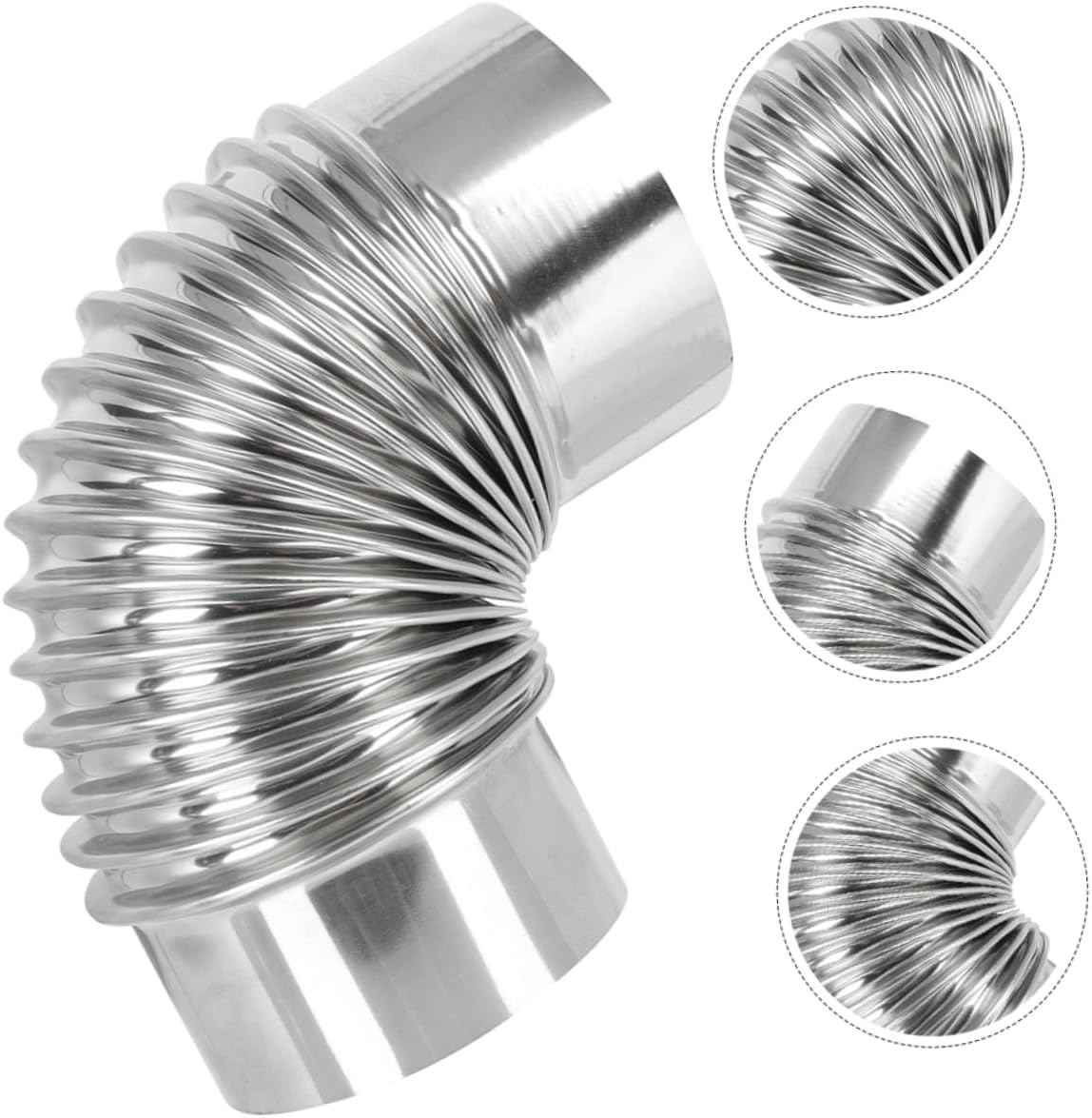 Generic Easy Install 90 Degree Metal Stove Elbow Sturdy Stainless Steel Chimney for 6 Inch Wood Stove image number 3