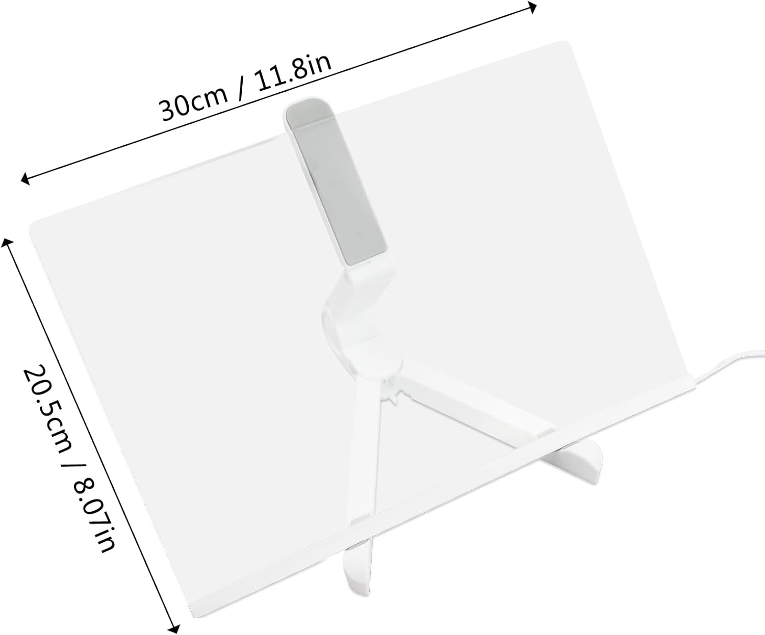 Acrylic Dry Erase Board with Light, Acrylic LED Writing Message Board with 7 Colors Pen/Stand, Desktop Note Memo Illuminated Wordpad for Office School Home Bar Cafe Arts Doodle, 30X20Cm image number 1