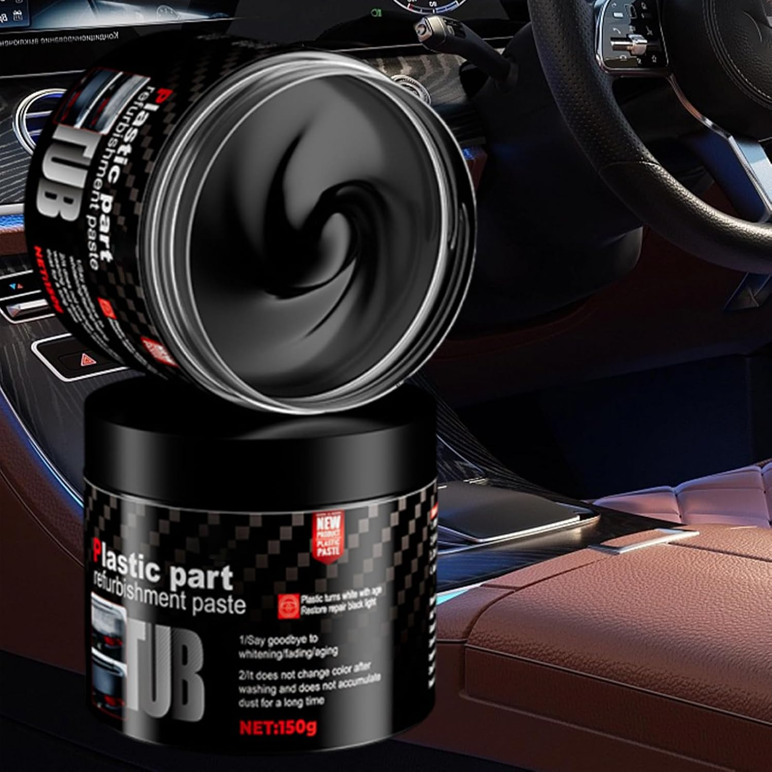 Car Leather Repair Cream,Automotive Leather Repair Cream - Gentle Car Restoring Conditioner for Car Interior Vehicles Truck RV Sedan image number 6