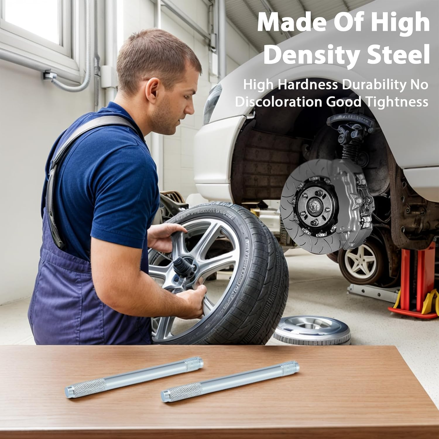 10-Piece Wheel Mounting Aid Set, Stainless Steel Wheel Guide Pin for Car, Wheel Suspension Guide Tool for Car Wheel Mounting Aid, Universal Wheel Mounting Tool