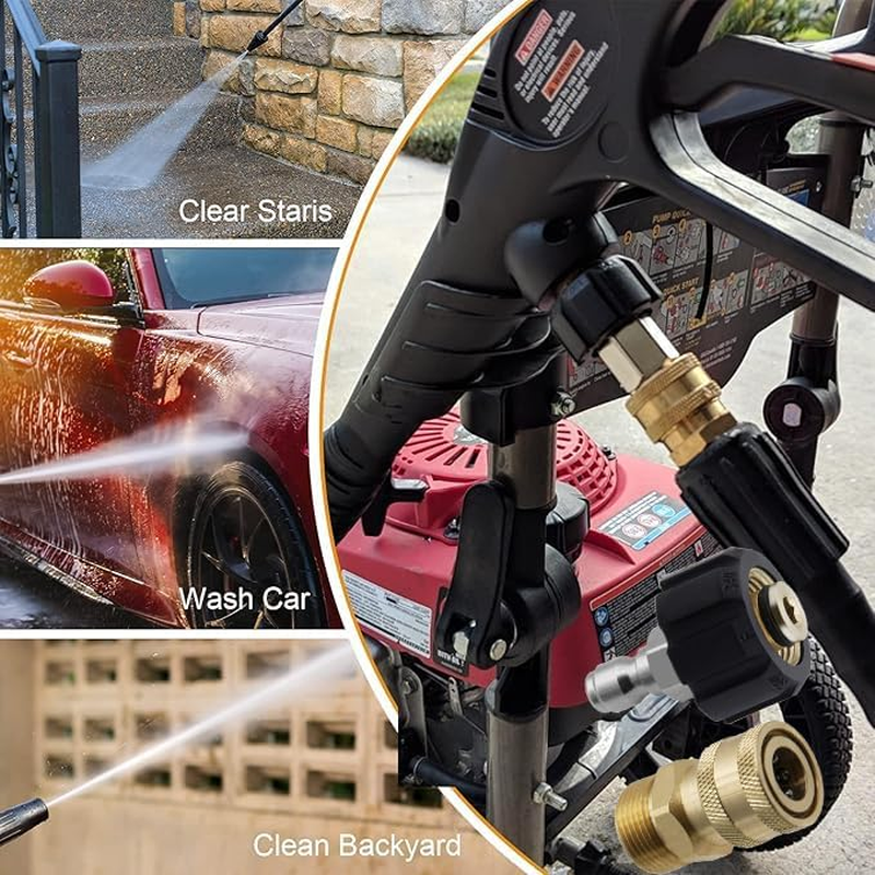WEZCHUGHAOL Pressure Washer Adapter Set, Quick Connect Gun to Wand, M22 14Mm to 3/8", 2 Pcs image number 4