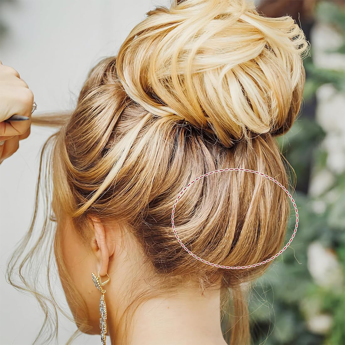 AFCJLTO Pack of 7 Sponge Volume Hair Base Set Bump It up Inserts Styling Tool Combs Clips Accessories Hair Clip Puff Hair Clip Hair Volume Insert for Women and Girls image number 2