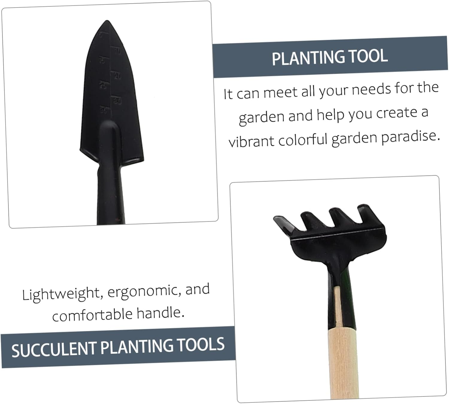 Sosoport Complete Gardening Supplies Includes Trowels Scissors Succulent Kit Sturdy for Bonsai Flowerpot Use image number 3