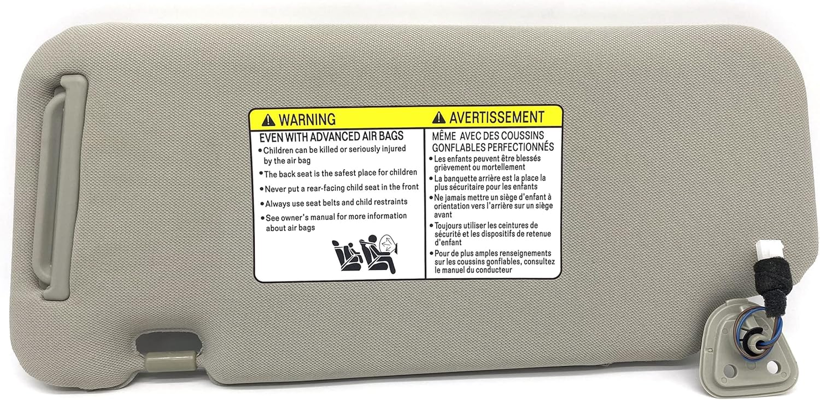 Ezzy Auto Gray Right Passenger Side Sun Visor Compatible with Nissan Murano 2009 2010 2011 2012 2013 2014 96401-1AA1B image number 5