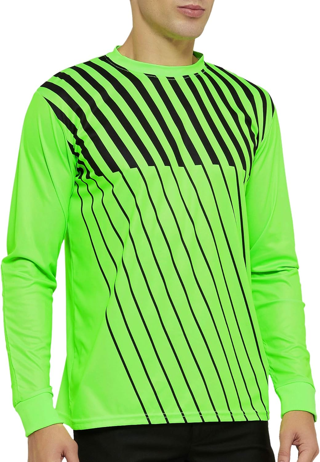 TOPTIE Long Sleeve Soccer Goalkeeper Jersey with Sponge Protector for Adult Youth, Arm Padded Goalie Shirt image number 4