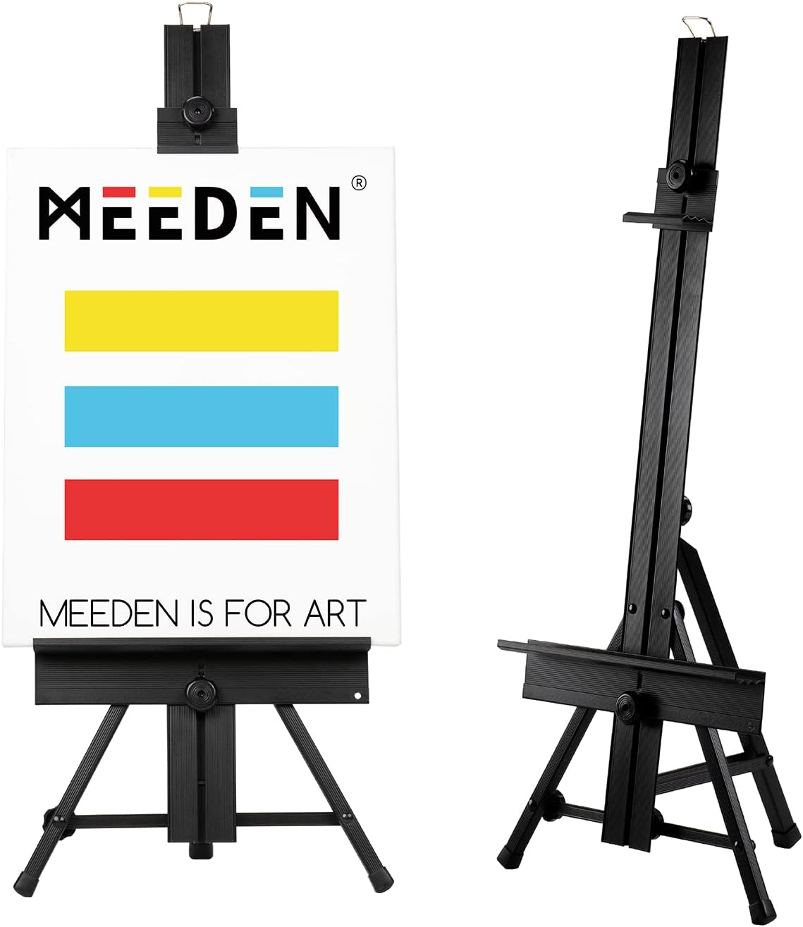 MEEDEN Tabletop Easel Stand for Painting & Display - Premium Aluminum Art Easel, Portable for Canvas, Desk Tripod for Adult, Beginner, Artist, Holds Canvas up to 24" image number 2