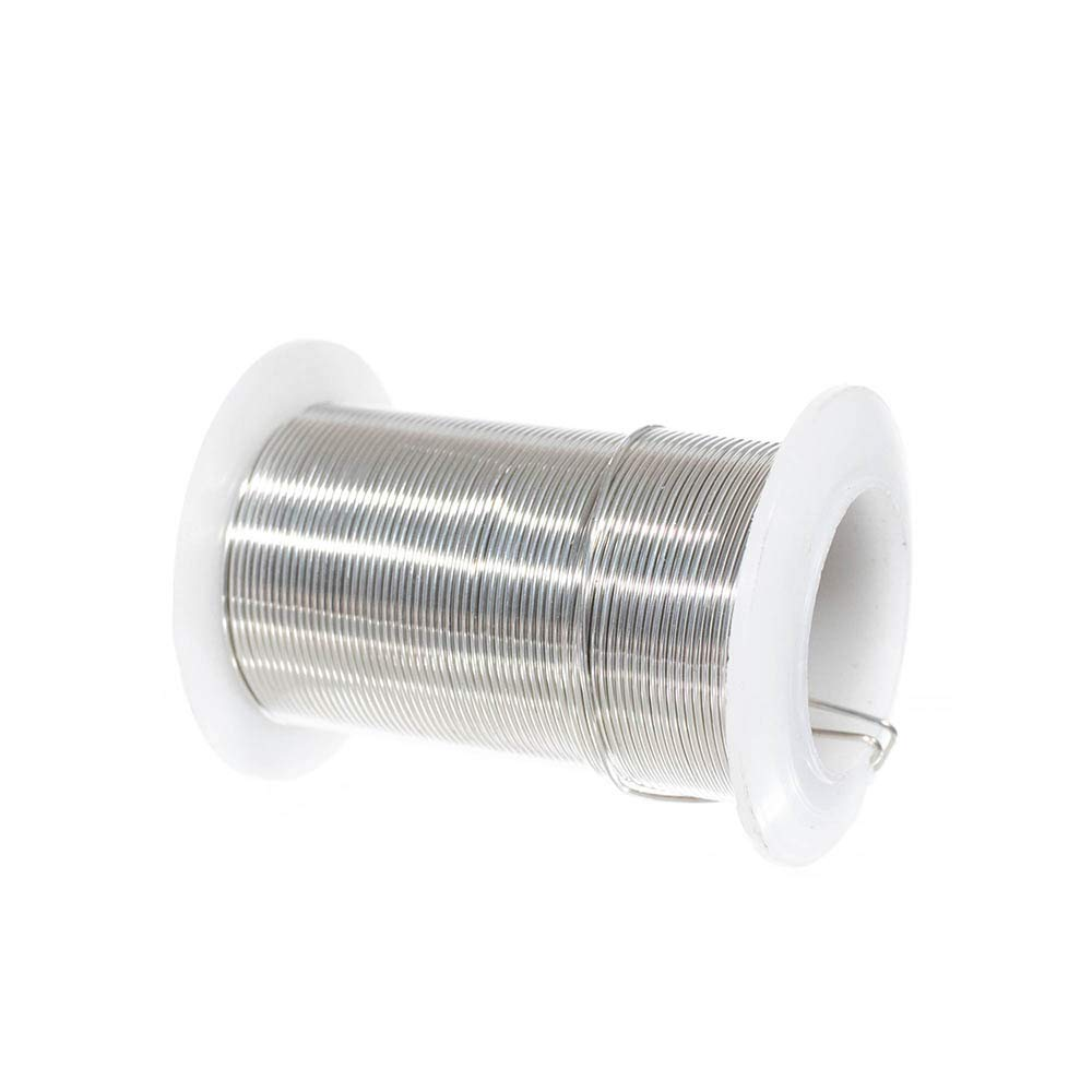 Craft County Tarnish Resistant Copper Craft Wire - Multiple Gauges - Gold and Silver Finishes - for Jewelry Making, Ornament Crafting, and Wire Sculptures, Silver Plastic Copper, Silver, 10 Yards X 16 Gauge