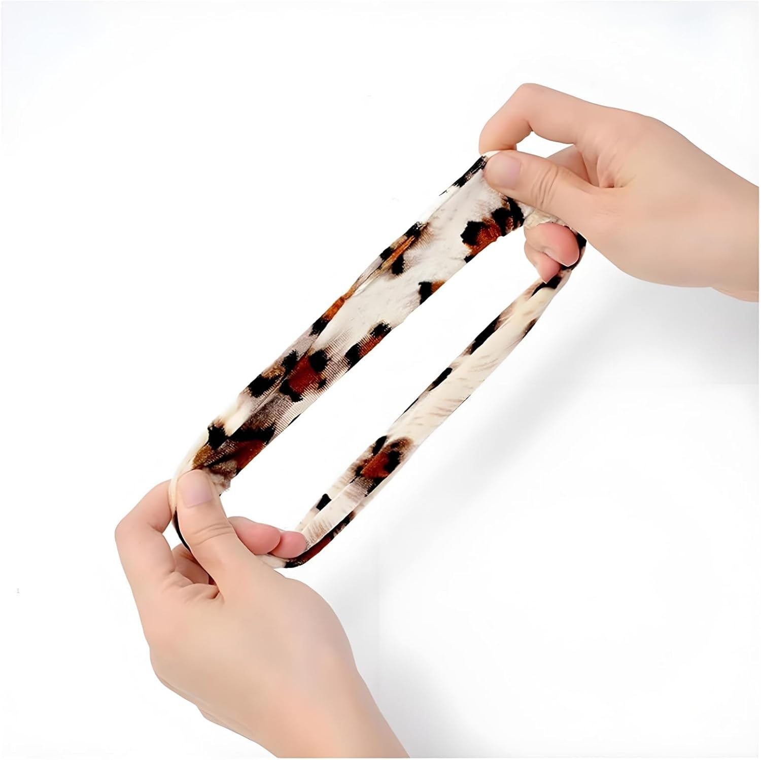 Set of 2 Leopard Print Velvet Hair Bobbles with Premium Elasticity - Fashion Accessories for Updo and Everyday Use (Skin-Friendly) image number 4