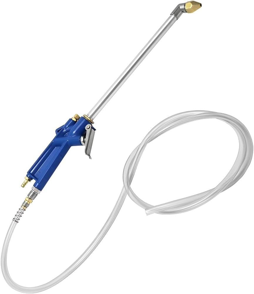 Air Blow Gun, High Volume Powerful Industrial Car Water Cleaning Engine Compartment Dust Gun with 12" Dust Blowing Tube, Pneumatic Air Compressor Accessories Blower Tool image number 1