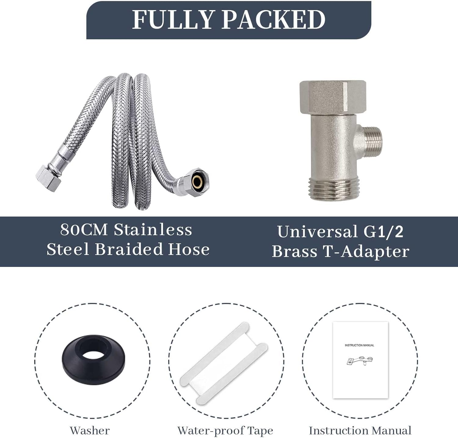 PENDEJATO Bidet Attachment for Toilet - Push Button WC Bidet with Self-Cleaning Dual Nozzle(Front & Rear Wash) - Ultra-Slim Bidet Toilet Seat Attachment with Water Pressure Adjustment (Classic Black) - Classic Black image number 4