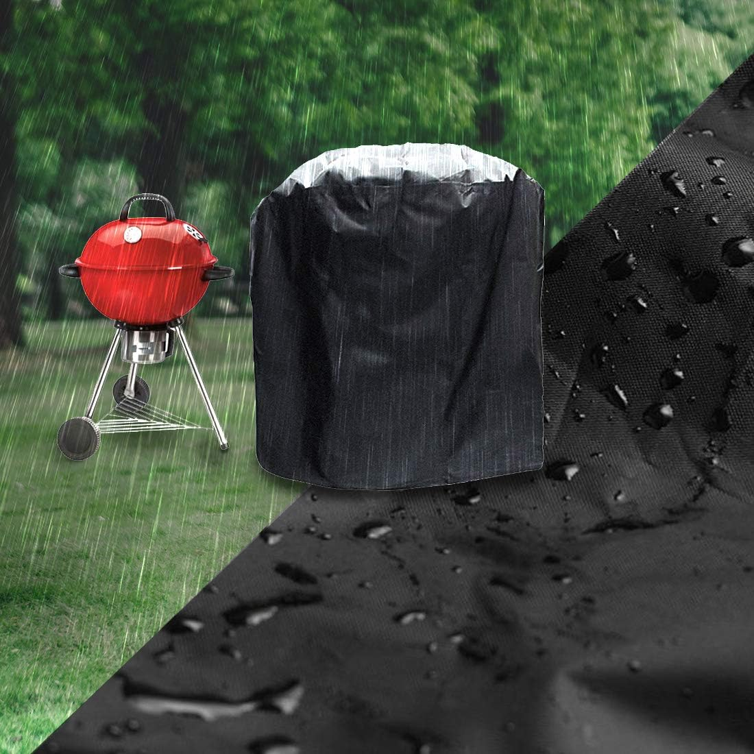 J&C BBQ Cover Barbecue Gas BBQ Grill Cover Waterproof UV Resistant/Fits Grills of Weber Char-Broil Brinkmann image number 1