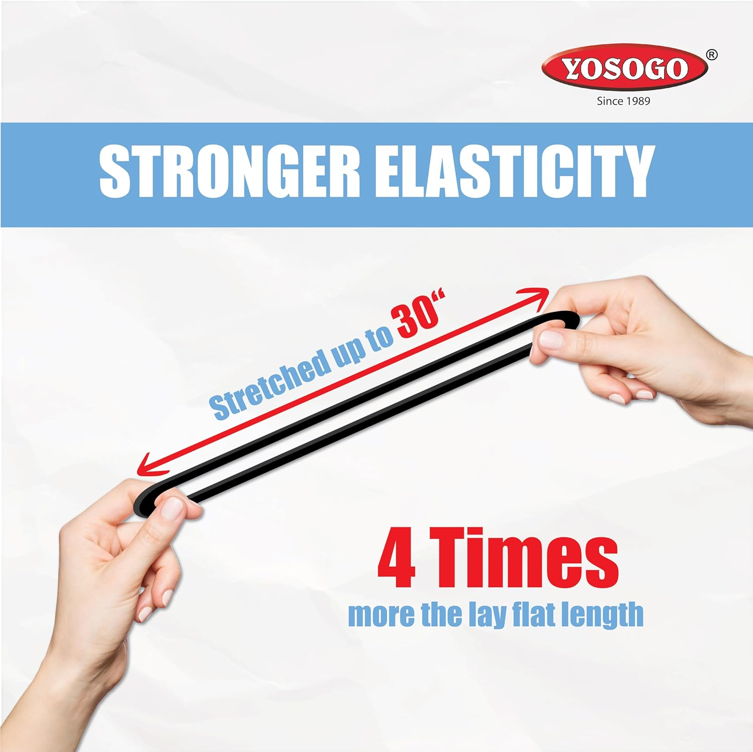 Yosogo 30 Pieces Rubber Band Extra Large and Thick 8 Inch - Black Color Multipurpose Heavy Duty Elastic Biodegradable Natural Rubber Bands image number 1
