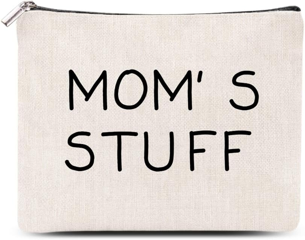 Mom Gift from Daughter Son Mom&rsquo;S Stuff Canvas Cosmetic Bag Purse image number 2