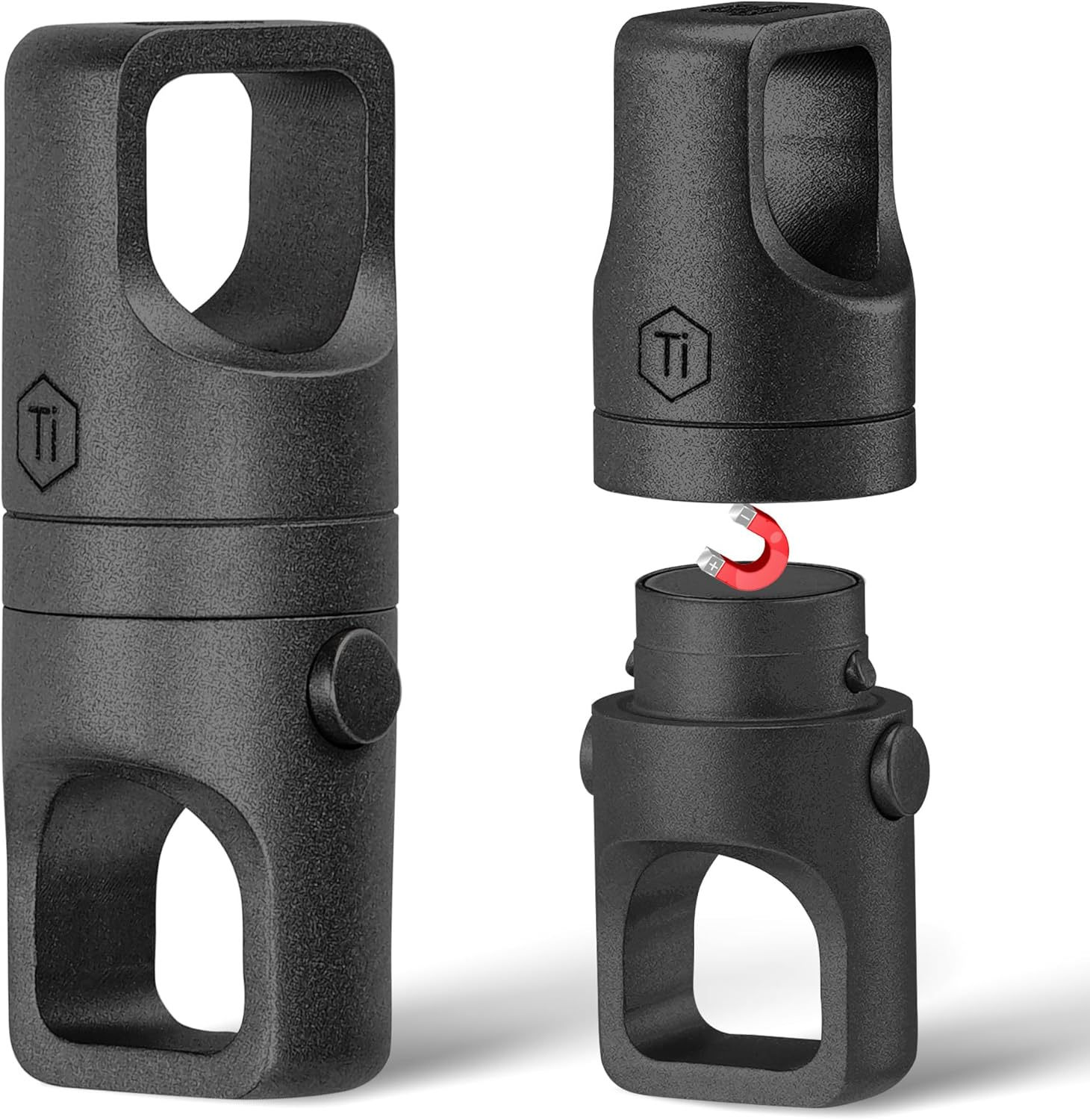Keyunity Titanium Detachable Magnetic Keychain Connector 2Pcs,Double-End Key Ring Holder,Titanium Rotatable Key Linker