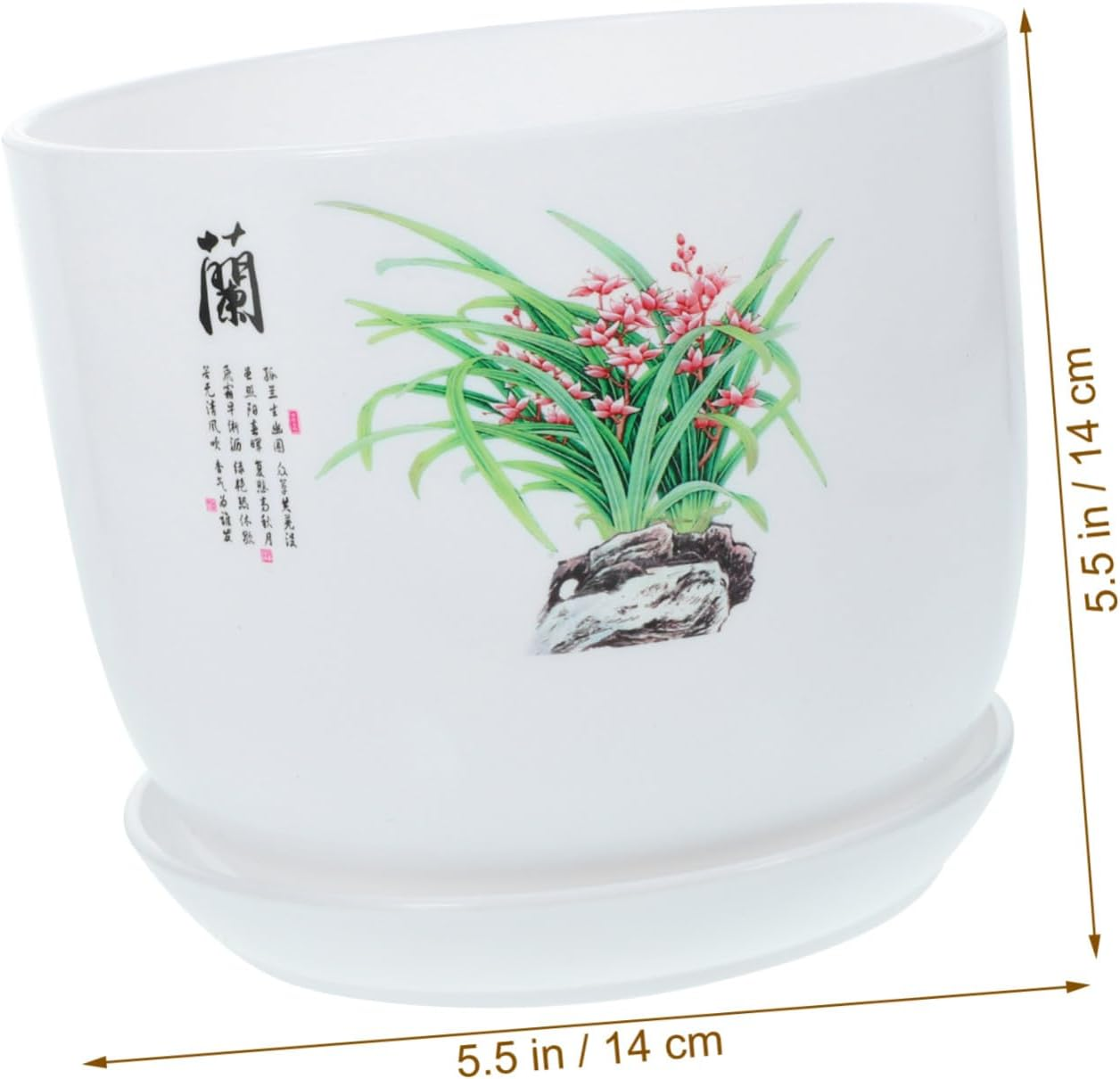 2Pcs Resin Plant Pots Indoor Planters Drainage Garden Supplies Plant Nursery Pots for Home Decor image number 5