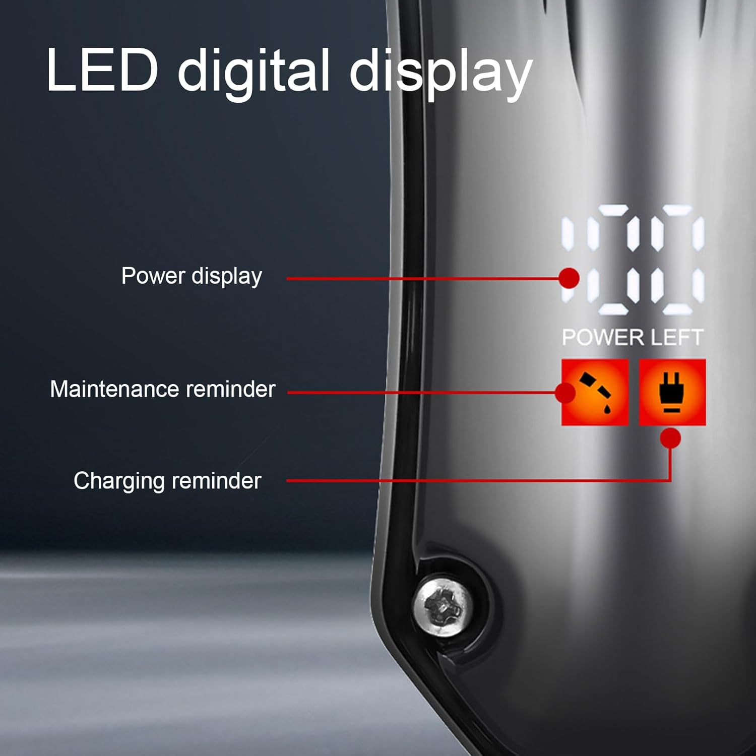 Pongnas Hair Trimmer for Men, Electric Hair Trimmer, Wireless Hair Trimmer Set, Beard Trimmer with LED Display, Travel Lock for Care in Home Salon and on the Go image number 6