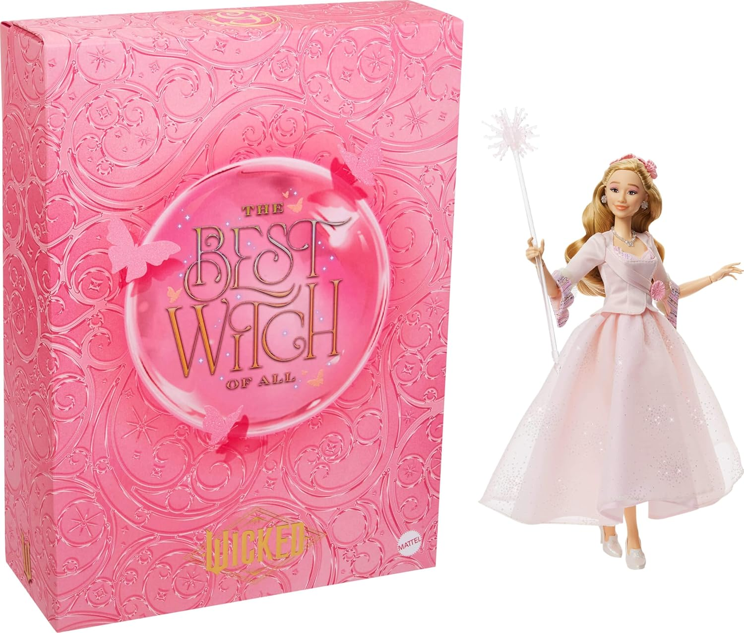 Mattel Universal Pictures&rsquo; Wicked: for Good Collectible Glinda Fashion Doll with Removable Outfit, Inspired by the Movie, Amazon Exclusive image number 3