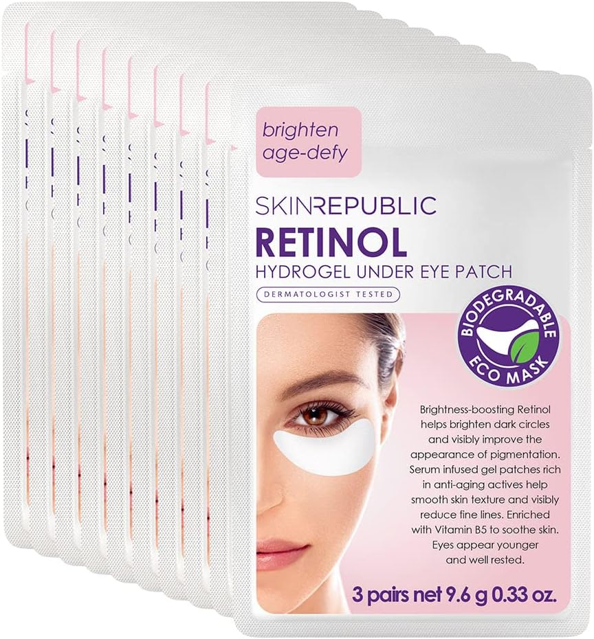 Skin Republic 10 Pack Retinol Hydrogel under Eye Patch (3 Pairs) image number 2