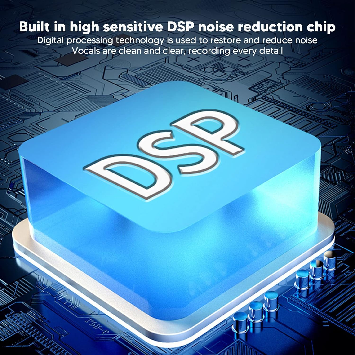 Wireless Lavalier Microphone Systems, Noise Cancelling Lapel Bluetooth Mic with LED Display, 1 for 2 Wireless Microphone Transmitters & Receivers for Outdoor Live Recording image number 4