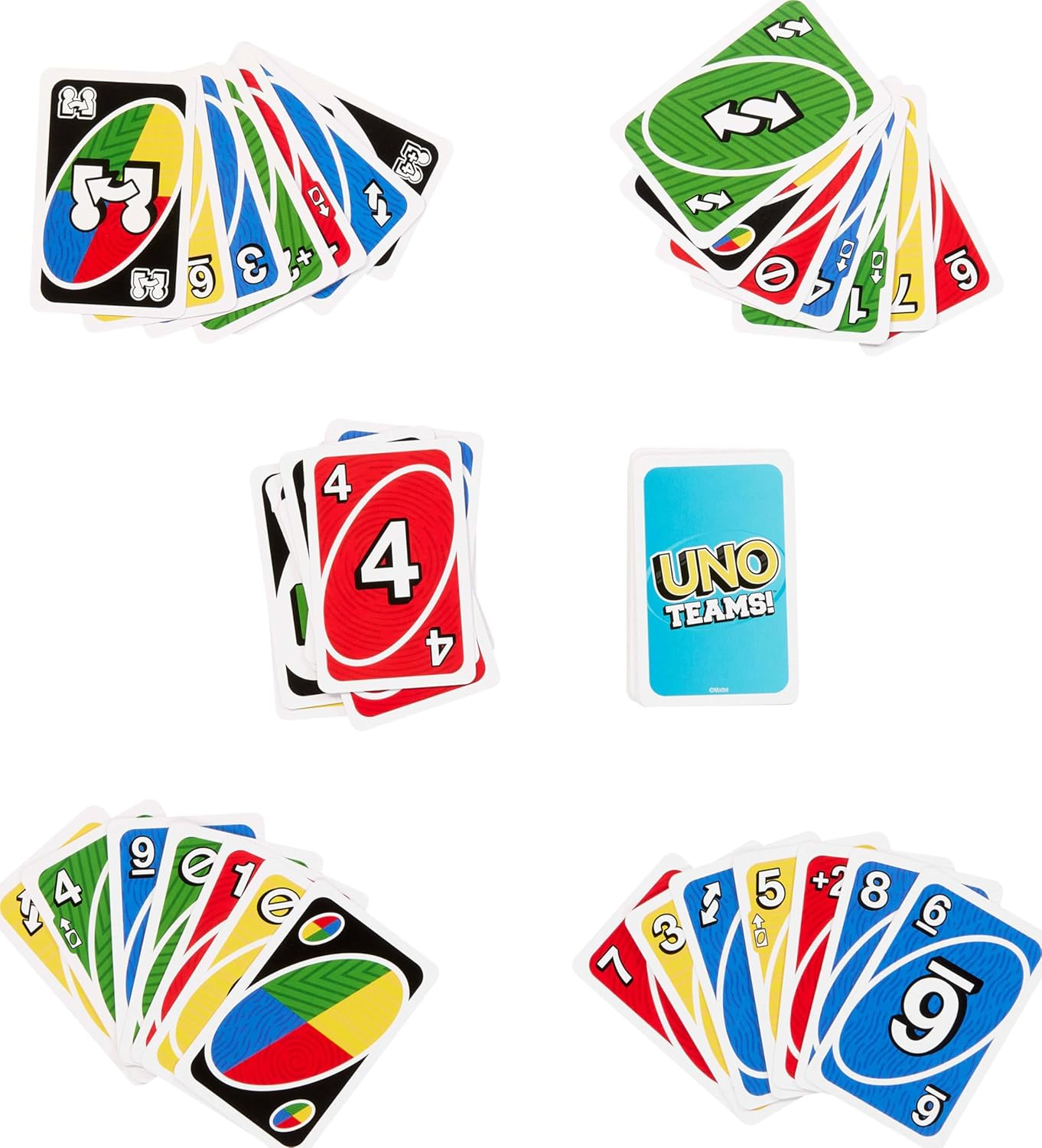 Mattel Games UNO Teams Card Game for Kids, Adults & Family Night, Parties & Travel with Special Rules (Amazon Exclusive) image number 3