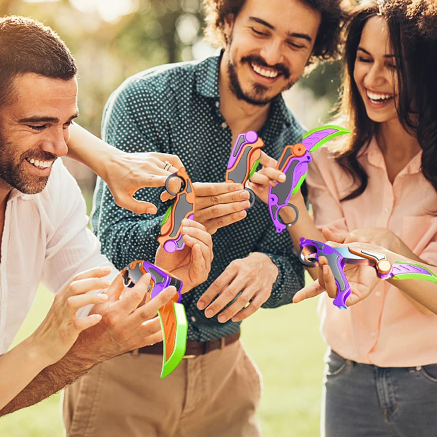 3D Printed Gravity Claw Fidget Toys Adults, 3D Printed Carrot Fidget Toys Butterfly Plastic Trainer with Rubber Tip, Anxiety Stress Relief Fidget Sensory Toys for Kids with Autism, ADHD, ADD (Orange)