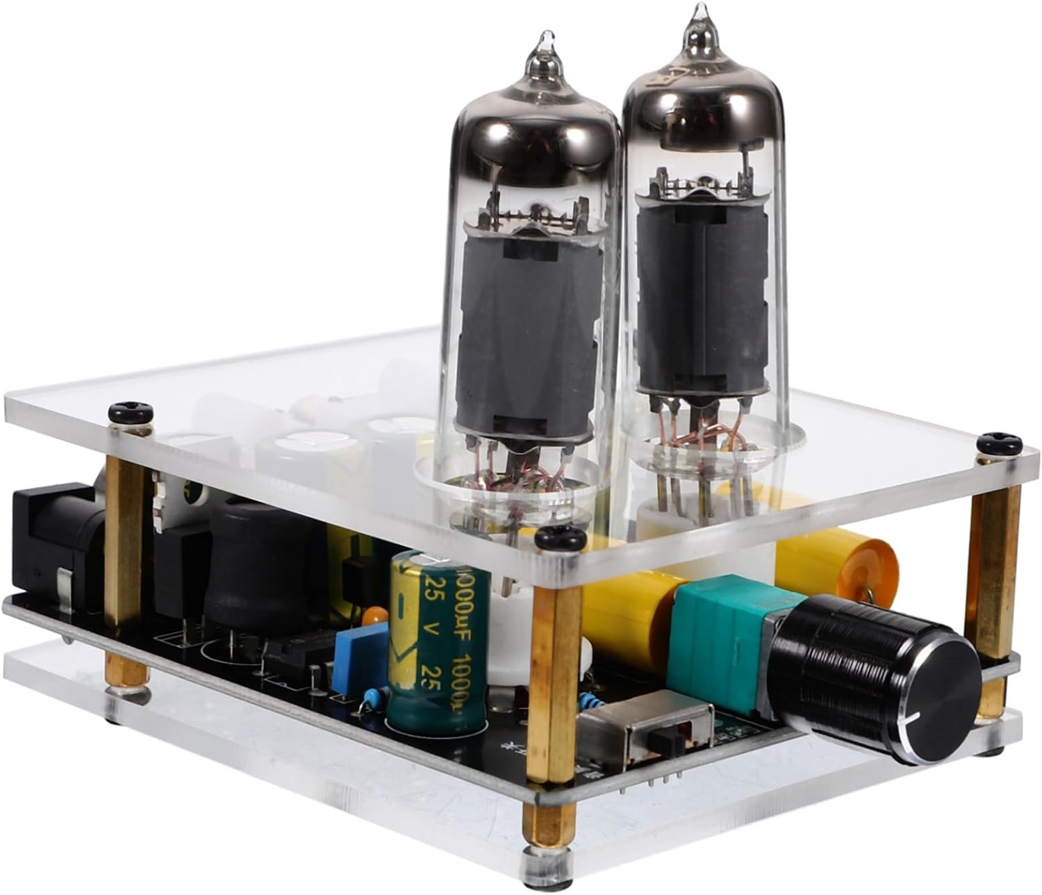 HOMSFOU Tube Preamp Vacuum Electron Tube Valve Preamp Amplifier Board DIY Dc12-16V for Home Theater and Turntable Audio Systems