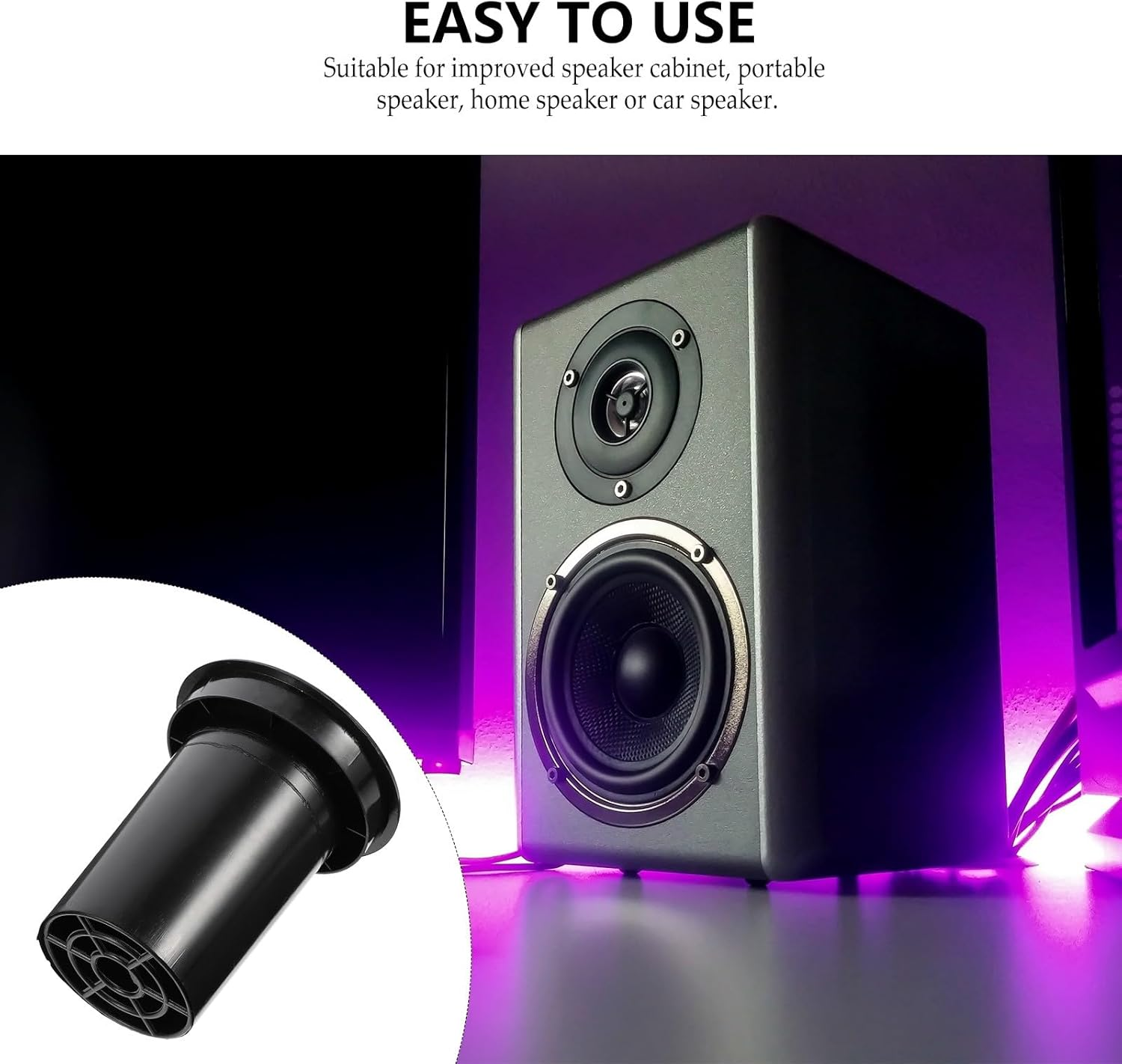 SHOWERORO 5 Pcs Plastic Replacement Subwoofer Port Tubes 82X110Mm Bass Reflex Speaker Accessory for Home Audio Subwoofer Speaker Parts image number 5