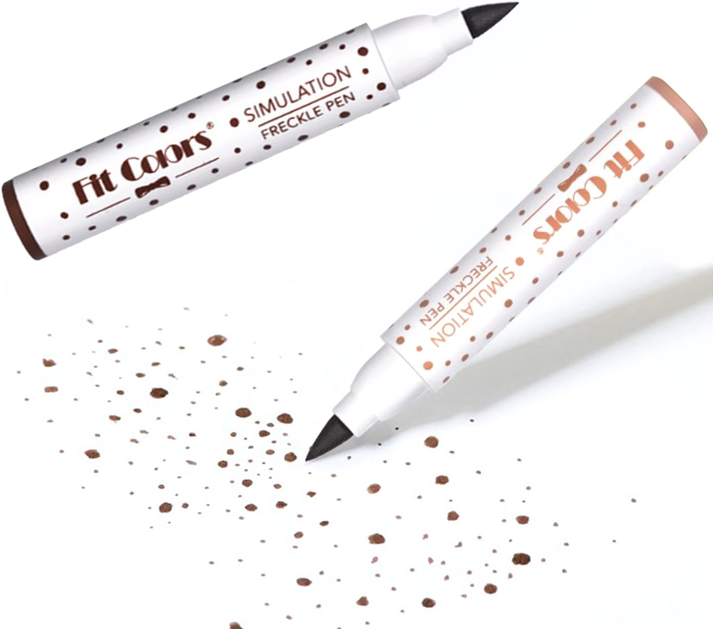 MKNZOME Freckle Pen, 2 Pieces Natural Lifelike Dot Spot Pen, Quick-Drying Waterproof Longlasting Freckle Makeup Pen for Natural Effortless Sunkissed Makeup (Dark &Light Brown) image number 5