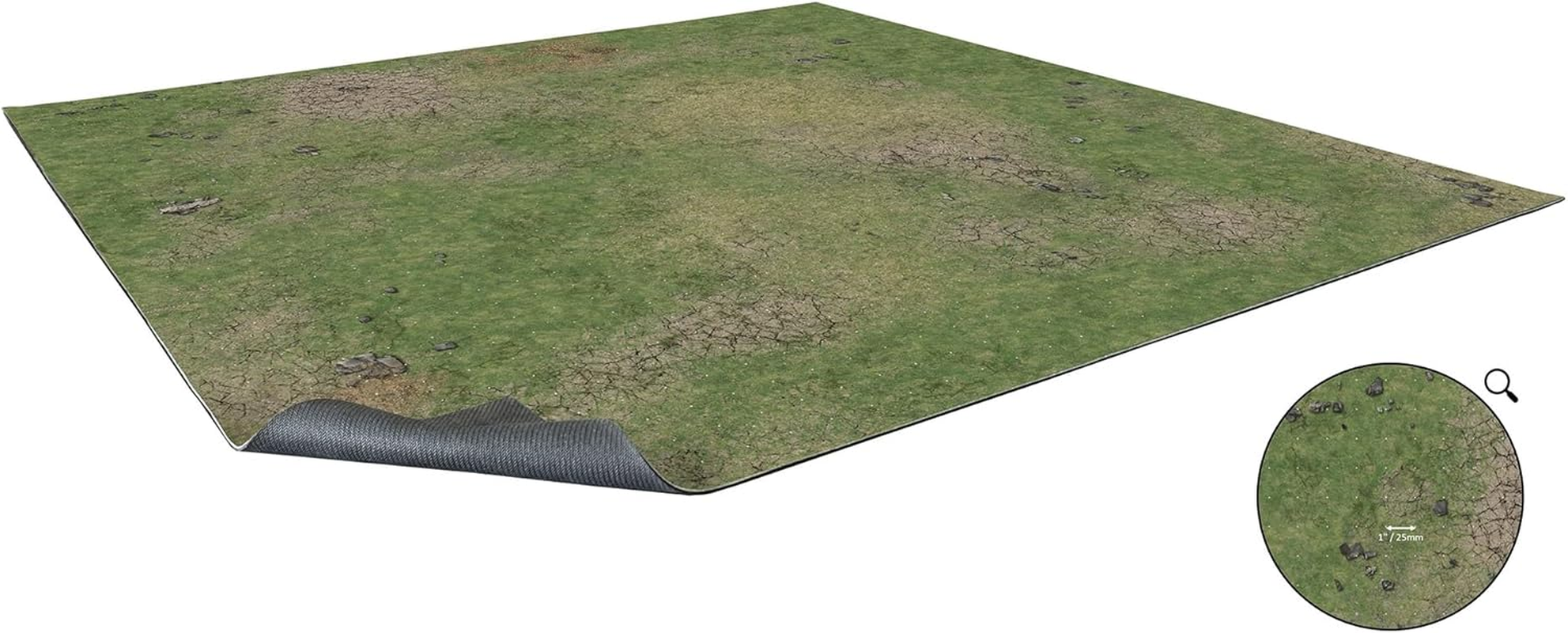 Battle Systems Fantasy Dungeon Extended Range Add-Ons Grassy Fields Grid Gaming Mat, 3 X 3 Inch Size