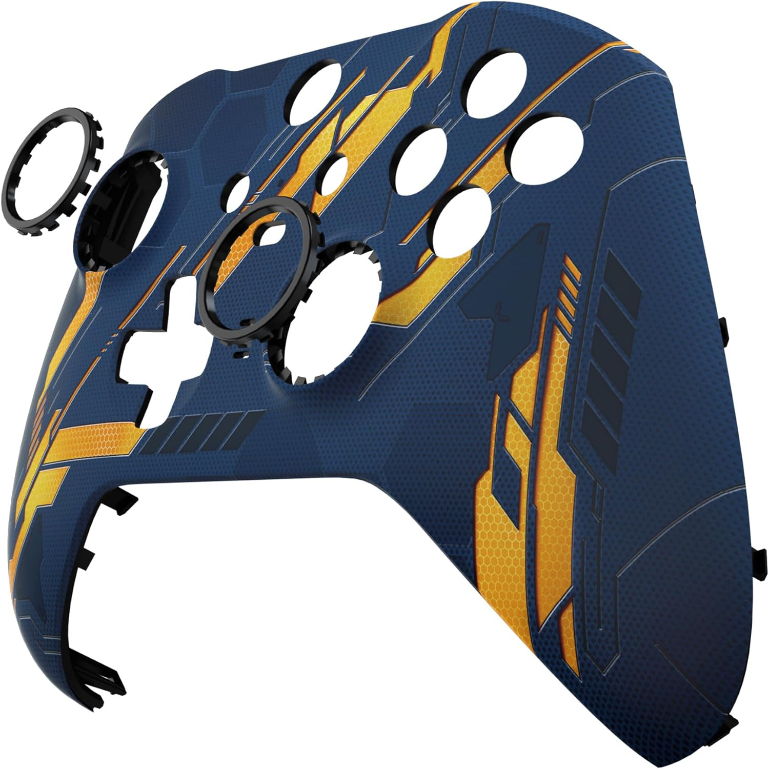 Extremerate Glow in Dark Mecha - Orange Replacement Faceplate Cover for Xbox One Elite Controller Series 2 (Model 1797), Custom DIY Front Housing Shell Case for Xbox Elite Series 2 Core Controller image number 3