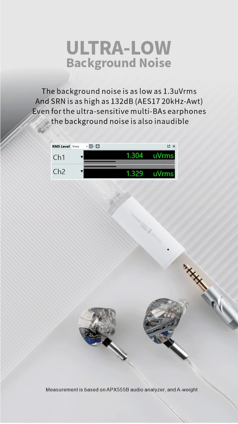 Moondrop DAWN Portable Amplifier Full Balanced High-Performance Mini USB DAC/AMP Support 32Bit/768Khzdsd256 4.4Mm Balanced USB Type-C image number 2