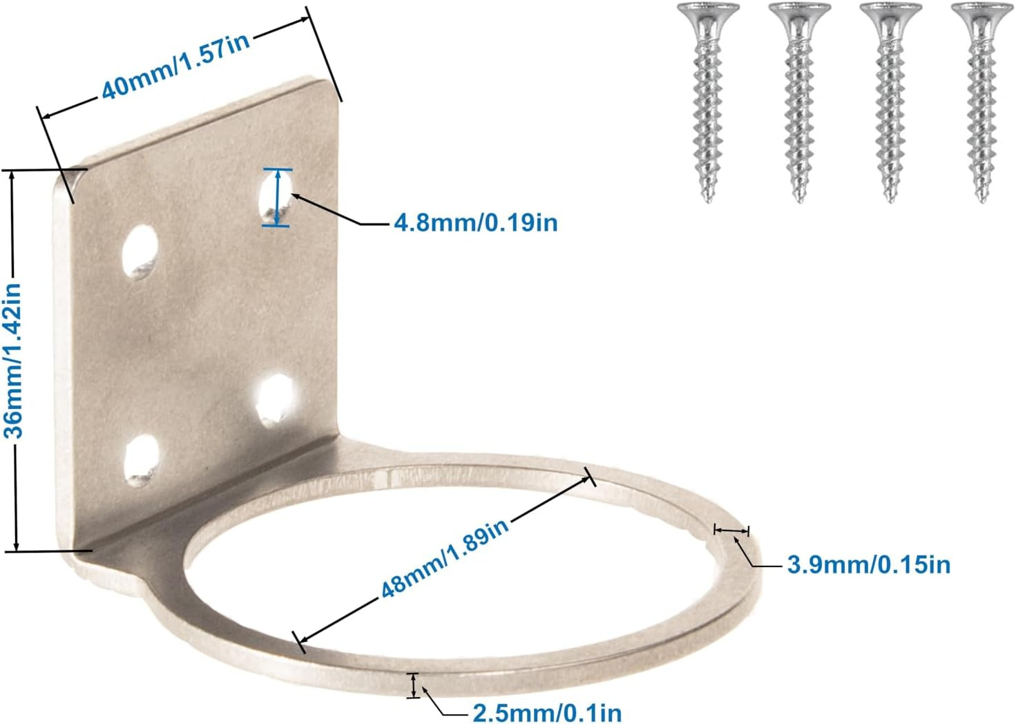 7" Capacity Rain Gauge with Stainless Steel Mounting Rack Holder, Post Mount Rain Gauge or Yard Garden Outdoor Home (Style A) image number 1