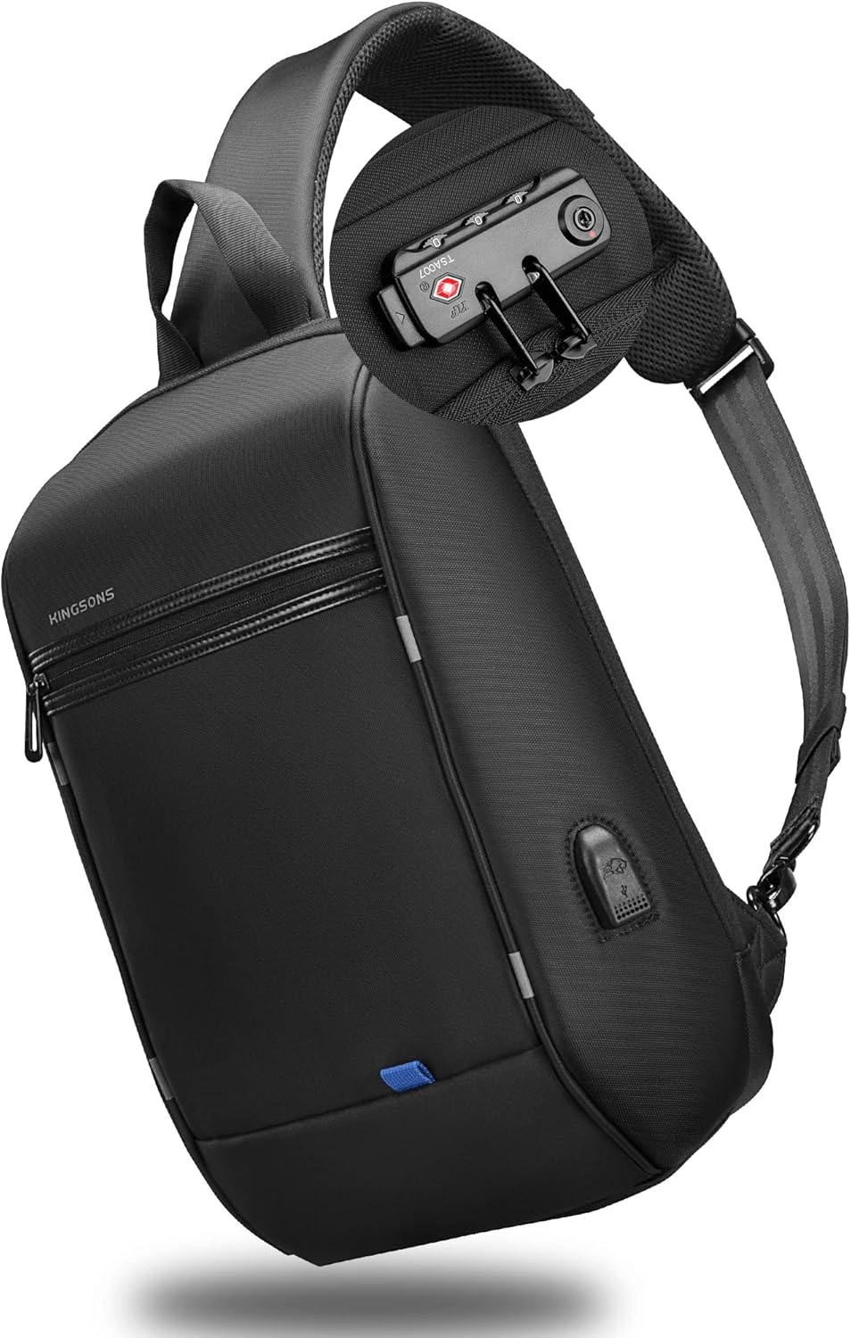 Kingsons Laptop Sling Backpack Slim anti Theft Single Shoulder 13-Inch Laptop Backpack Waterproof Cross-Body Sling Bag