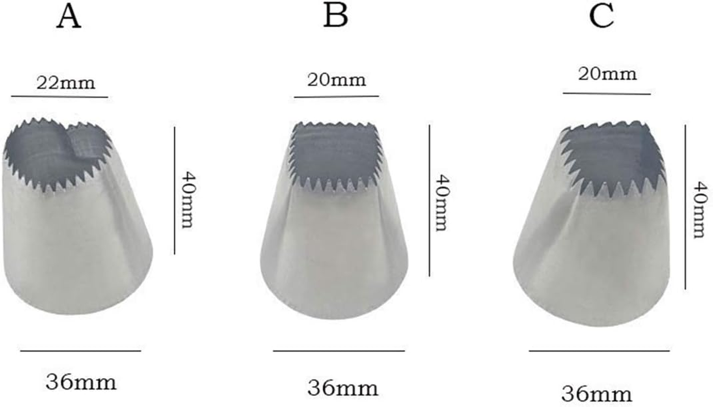Fantasyday 4-Piece Piping Nozzle Set, Professional, High-Quality Stainless Steel Cake Decorating Tips, Baking Accessories, Christmas Pastry Tool for Baking Pastries, Icing, Cookies, Decorating Cakes