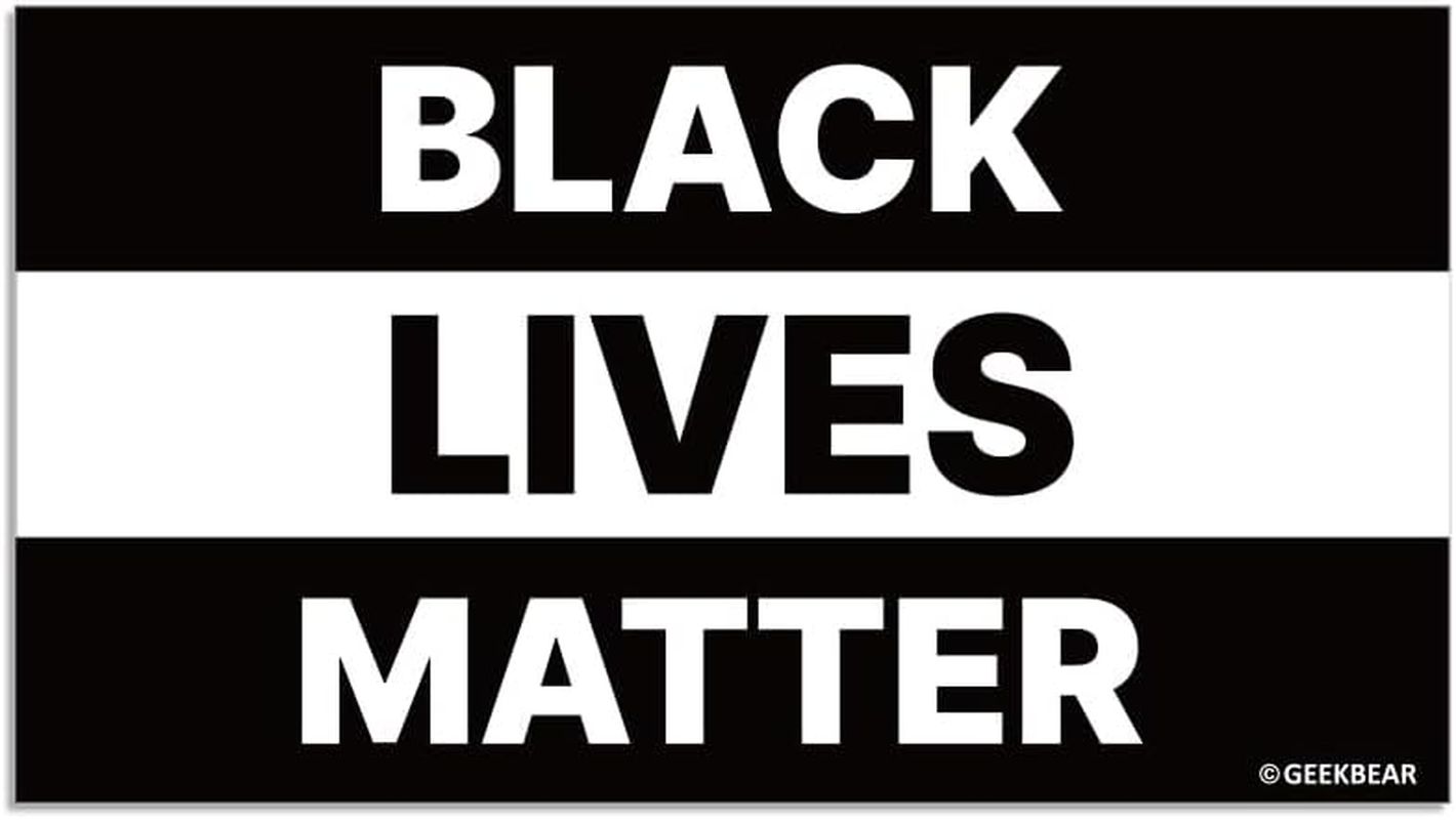 GEEKBEAR Black Lives Matter Car Magnet - Reflective, Weather-Resistant, Eye-Catching - 7 X 4 in (Fist)