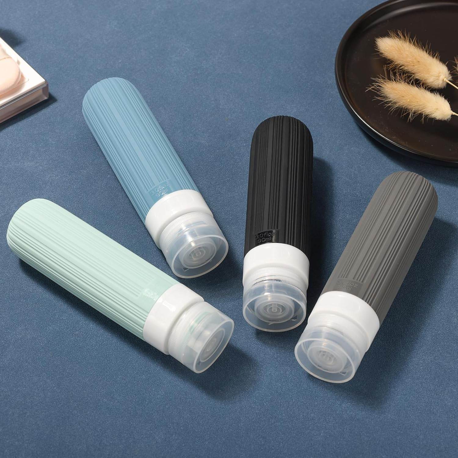 Mumoo Bear Travel Bottles for Toiletries, Tsa Approved 3Oz Portable Travel Bottles, BPA Free Leak Proof Squeezable Silicone Travel Size Containers, Travel Accessories with Clear Toiletry Bag (4 Pack) image number 6